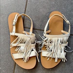 JCrew fringe sandals